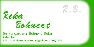 reka bohnert business card